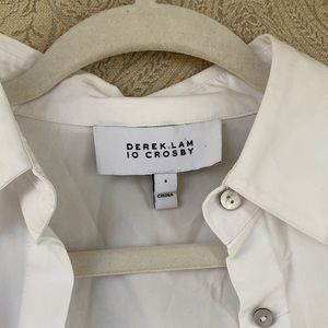 Derek Lam 10 Crosby Front Tie Button Down